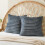 Fleece Pillow Cases with Zipper, 2 Pack 26x26 in Dark Grey 1