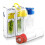 Tragbare rote Kunststoff-Fruchtinfusions-Wasserflasche (1 Set) 2