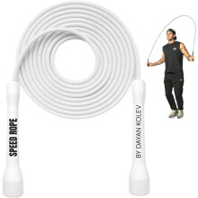 Dayan Kolev Speed Jump Rope – 5 mm PVC, verstelbaar, onbreekbare handvatten, voor fitness, cardio, boksen en CrossFit