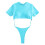 Women's one-piece swimsuit solid color back thong 2