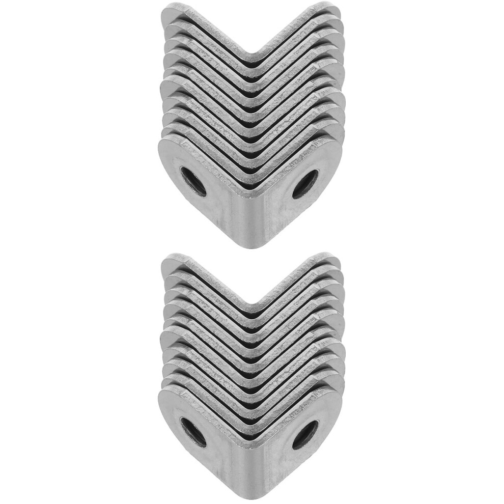 Stainless Steel L-Shape Corner Brackets 20 Pcs 9104899427304