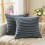 Fleece Pillow Cases with Zipper, 2 Pack 26x26 in Dark Grey 2