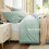 King Size Fluffy Comforter Set Sage Green 3-Piece 2