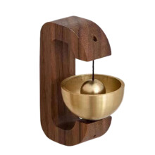 Einzigartige Türklingel aus Holz – Magnetische Türklingel für Geschäftseingang – Bürodekoration aus schwarzem Walnussholz