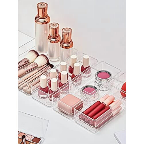 Set di organizer trasparenti per cassetti, 22 pezzi, 4 misure 2