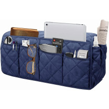 Organizador impermeable para reposabrazos de sofá con 14 bolsillos antideslizantes.