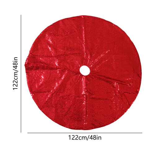 Glanzende polyester kerstboomrok 48x48 inch 1