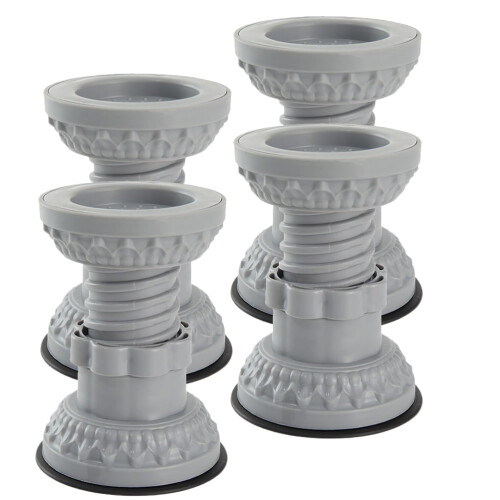 Adjustable Washing Machine Foot Pads 4 Pack Light Grey 2
