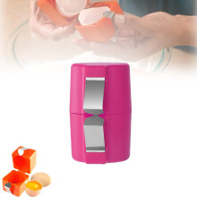 Egg Cracker and Separator Stainless Steel Kitchen Tool for Raw Eggs Pink – Fast Yolk Safe Use