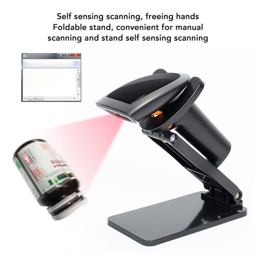 2.4G BT USB Wireless 1D/2D Barcode Scanner with 2000mAh Battery 2