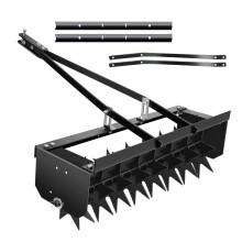 Tow Behind Lawn Aerator 31 Inch 8 Steel Spikes 200 LBS Capacity Quick Hitch for Tractor ATV