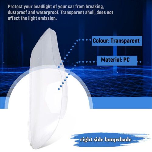 Car Front Right Side Headlight Clear Lens Lamp Shade Shell Cover for   FD 2006 2007 2008 2