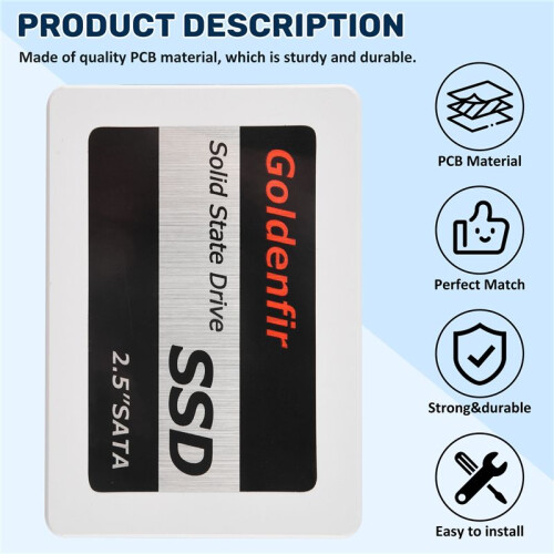 Goldenfir SSD 64GB SSD 2.5 Hard Drive Disk Disc Solid State Disks 2.5Inch Internal SSD 1