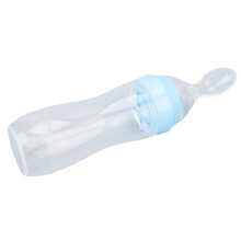 Soft Silicone Food Feeder for Elderly, Blue, One-Handed Operation