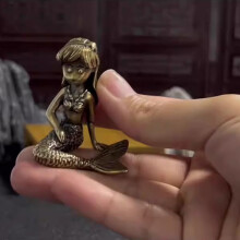 FRCOLOR Mermaid Figurine with Simulated Design for Display Assorted Color Brass Material 3.5 Inches