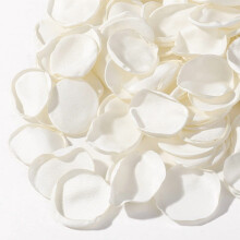 300 pétales de rose en satin blanc pour la décoration de mariage