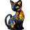 Lampa roisín Cat Dubh le solas LED, 6.7" 1