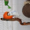 Mangeoire pour oiseaux en plastique orange 6,5 cm 4