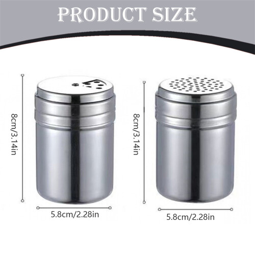 Stainless Steel Sugar Pepper Shaker Set 2 PCS 2