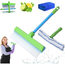 Kit de raclette Ă vitres 3 en 1 en silicone recyclable vert