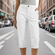 Cargobukser Dame Cargo Capris Capribukser Pæne Joggers Casual Pull On Cropped Bukser med Lommer Arbejdsbukser, Begrænset Tid Under10Dollars