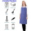 Women's floral cotton apron with 2 pockets, adjustable blue 4