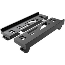 Verstellbarer, belüfteter CPU-Ständer mit Rollen, Schwarz