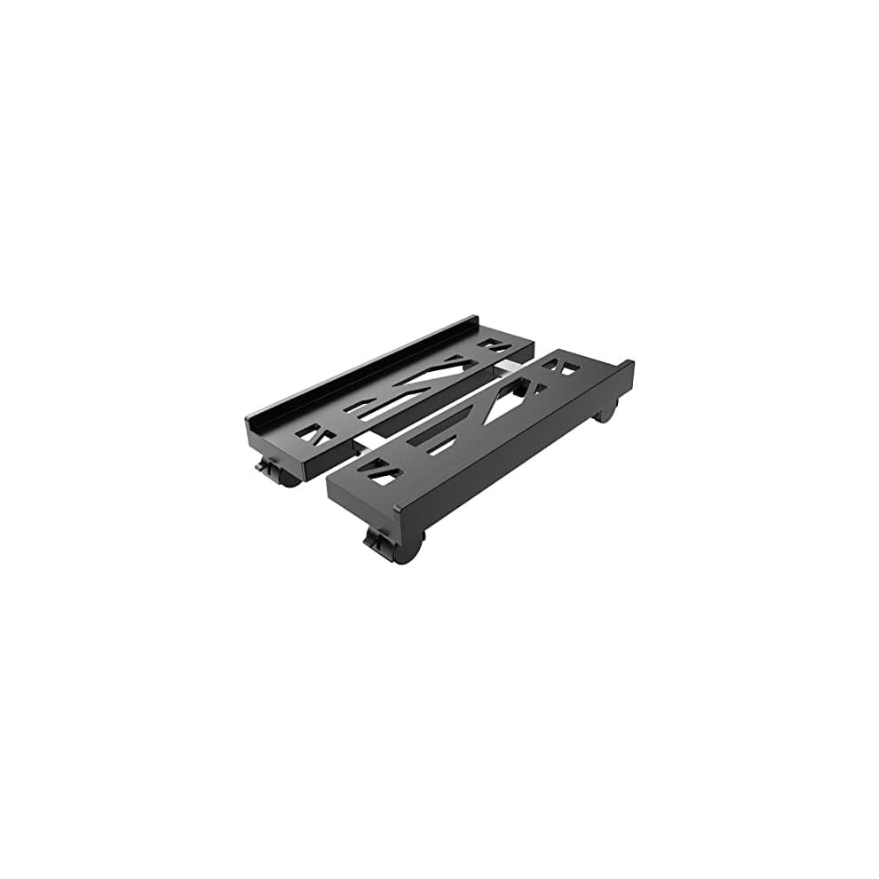 Adjustable Ventilated Cpu Stand With 4 Caster Wheels, Fits Most Pc Towers, Under-Desk Floor Cart For Students & Gamers (Black) Black 9180479059660