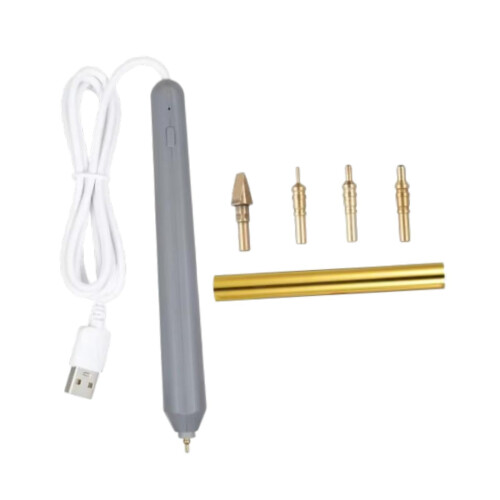USB Heat Foil Pen with 4 Size Interchangeable Tips for DIY Craft Card Making 2