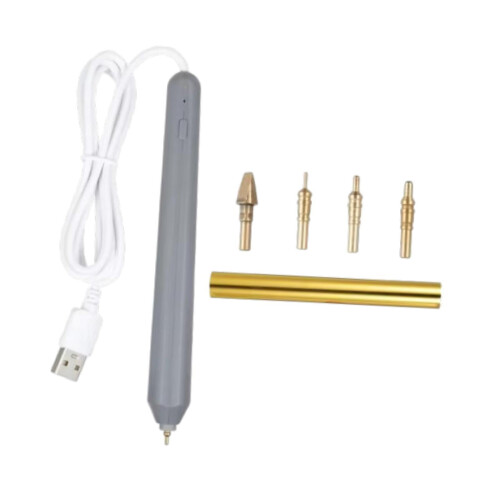 USB Heat Foil Pen with 4 Size Interchangeable Tips for DIY Craft Card Making 1