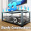 Monitor Stand with Drawer and Pen Holders Black 2-Tier 3
