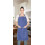 Women's floral cotton apron with 2 pockets, adjustable blue 1