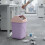 Square odor-control trash can with lid, 13-gallon 4