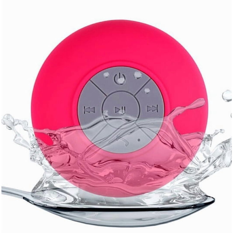 Shower Speaker, Ipx6 Waterproof Bluetooth Speaker With Suction Cup & Hook, Loud Hd Sound, Built-In Mic, Portable For Shower/Pool/Beach, Pink 9180479060499