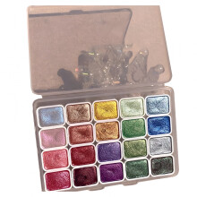 20 Colors Watercolor Painting Set,Shifting Watercolor,Glitter Watercolor Paint Metallic Pearlescent Watercolor Paint for Art Painting (1ml)