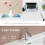 Aquarell-Winter-Tischsets, 4er-Set, 12 x 18 Zoll 4