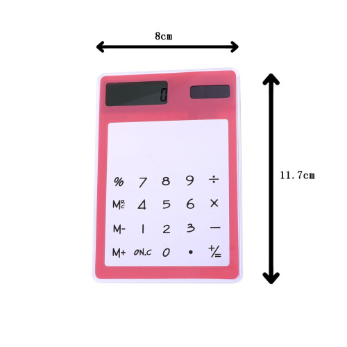 Desk Ultra-Thin Calculator LCD Screen Calculator Student 1pc Pink 1