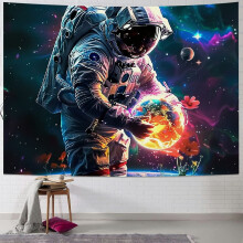 Tapisserie murale galaxie astronaute 40 x 60 pouces