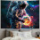 Tapeçaria de parede com astronauta e galáxia, 40x60 polegadas (101,6 x 152,4 cm). 2