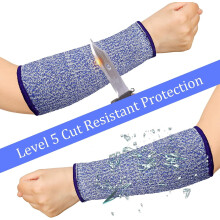 1 Pairs Cut Resistant Sleeves Level 5 Arm Protective Sleeve for Thin Skin and Bruising Gardening Sleeve for Men Women