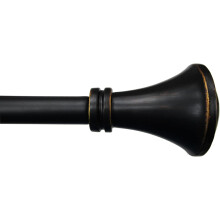 Urbanest Trompeten-Fenstergardinenstangenset (Schwarz, 84"-120")