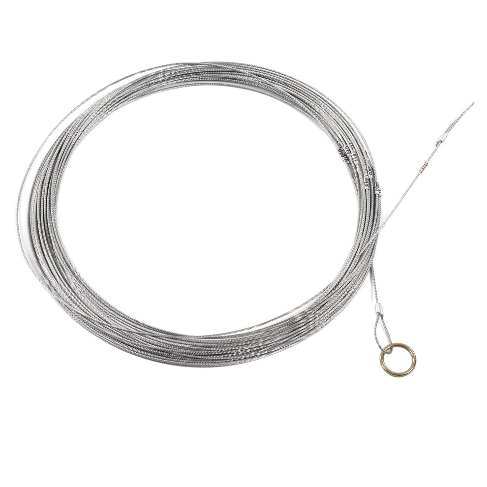 Steel Wire Measuring Rope 30M/98.4Ft Sturdy Flexible Steel Cord For Construction 5091390592119