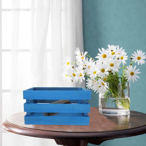 Wooden Crates for Storage Display - Rustic Blue 1