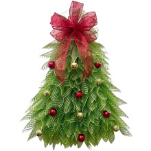 Guirlanda de Natal artesanal para árvore de Natal, guirlanda de Natal para porta de entrada, decorações de Natal para festas festivas, presépio,
