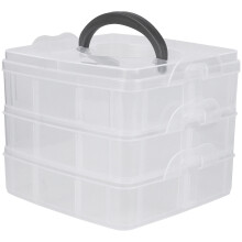 1 zestaw pojemników z przegrodą do przechowywania warstwowego 15 * 15 * 12,8 cm 6 * 6 * 2 cale dł. * szer. * wys. do małych przedmiotów i