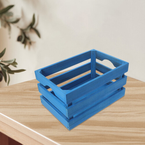 Wooden Crates for Storage Display - Rustic Blue 2