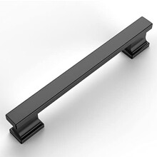Poignées de meuble noir mat, 12,7 cm (5 pouces), lot de 6