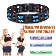 harmtty Therapie-Armband, magnetisch, verstellbar, Schmuck, Anti-Ermüdungsarmband, galvanisiert