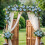 Guirlande de 5 roses artificielles blanches, 2 m chacune 4