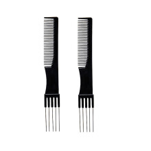 Pieptene și pieptene de păr, pachet de 2, pieptene antistatic din oțel inoxidabil, pentru toate tipurile de păr, pieptene de descurcat cu